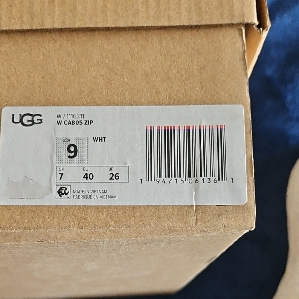 UGG CA805 Women's White/Cream Zip Sneakers - Picture 3 of 16